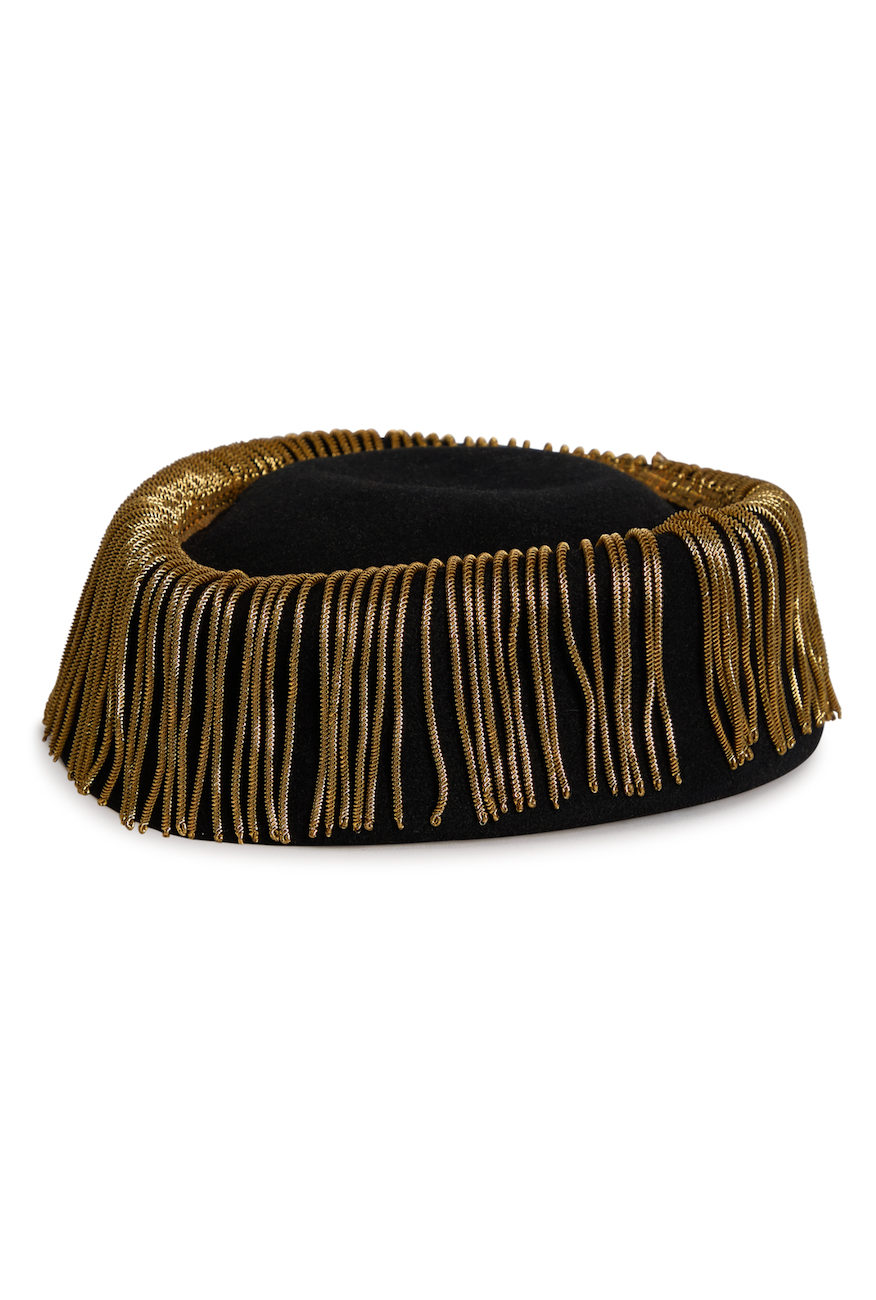 Metal Fringe Evening Cap