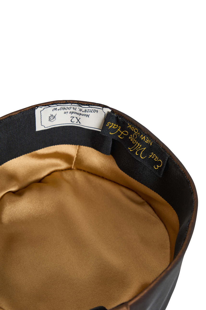 Sculpted Pillbox Hat: Taffeta Rainwear